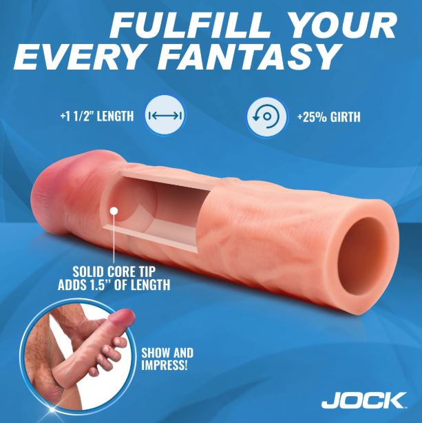 JOCK ENHANCERS 1.5IN REALISTIC PENIS EXTENSION LIGHT - CN1017LIG