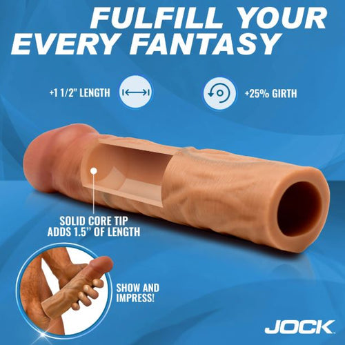 JOCK ENHANCERS 1.5IN REALISTIC PENIS EXTENSION MEDIUM - CN1017MED