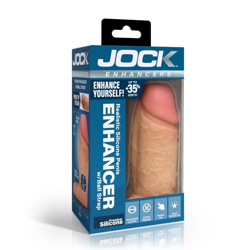 JOCK ENHANCERS PENIS ENHANCER W/ BALL STRAP LIGHT - CN1021LIG