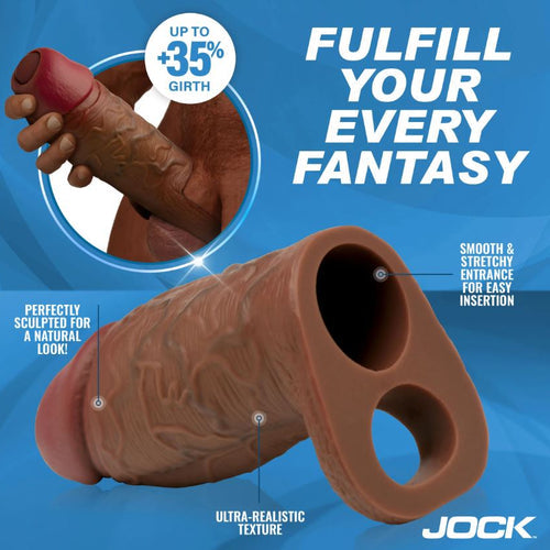 JOCK ENHANCERS PENIS ENHANCER W/ BALL STRAP DARK - CN1021DAR