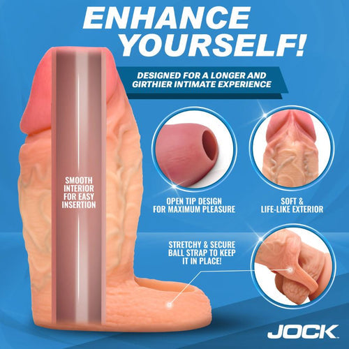 JOCK ENHANCERS PENIS ENHANCER W/ BALL STRAP LIGHT - CN1021LIG