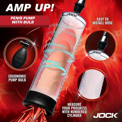 JOCK ADVANCED AMP UP PENIS PUMP W/BULB - CN1030