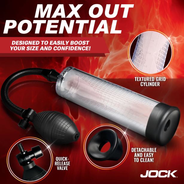 JOCK ADVANCED AMP UP PENIS PUMP W/BULB - CN1030