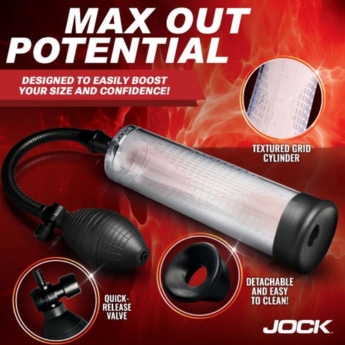 JOCK ADVANCED AMP UP PENIS PUMP W/BULB - CN1030