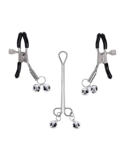 SEX & MISCHIEF SHADOW BELL NIPPLE AND CLIT JEWELRY - SS10305