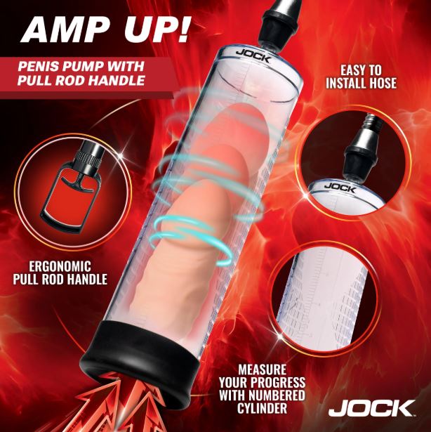 JOCK ADVANCED AMP UP PENIS PUMP W/PULL HANDLE - CN1031