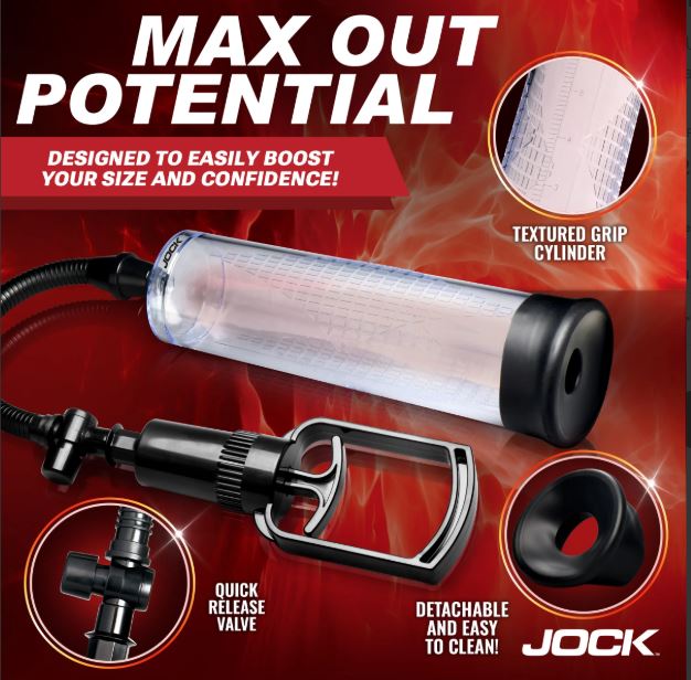 JOCK ADVANCED AMP UP PENIS PUMP W/PULL HANDLE - CN1031