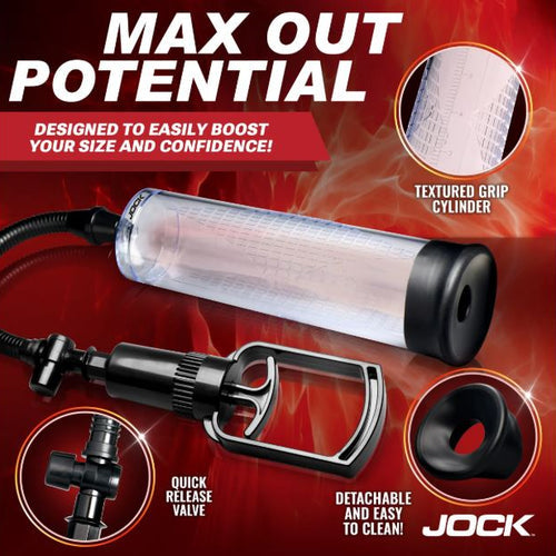 JOCK ADVANCED AMP UP PENIS PUMP W/PULL HANDLE - CN1031