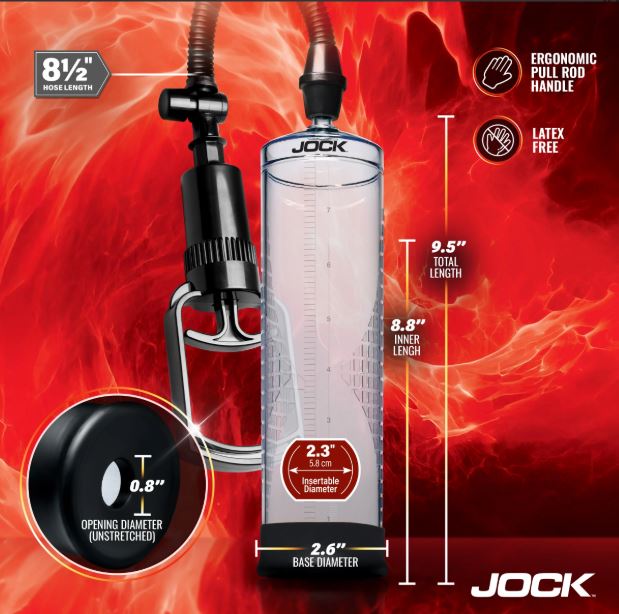 JOCK ADVANCED AMP UP PENIS PUMP W/PULL HANDLE - CN1031