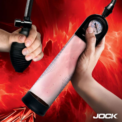 JOCK ADVANCED PUMP UP GAUGE PENIS PUMP W/BULB - CN1032