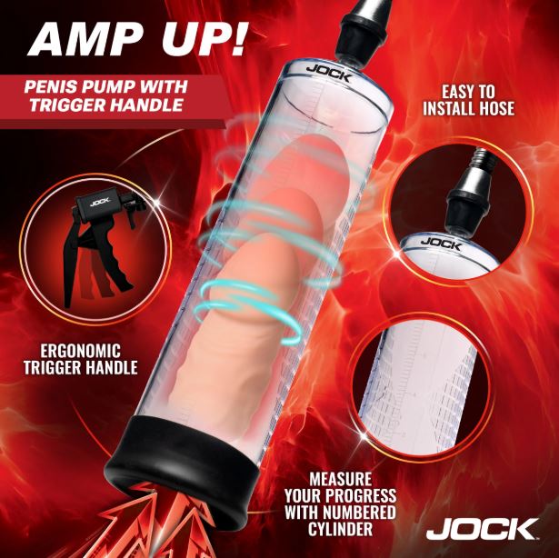 JOCK ADVANCED AMP UP PENIS PUMP W/TRIGGER HANDLE - CN1034