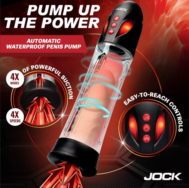 JOCK ADVANCED POWER UP AUTOMAT WATERPROOF PENIS PUMP - CN1037