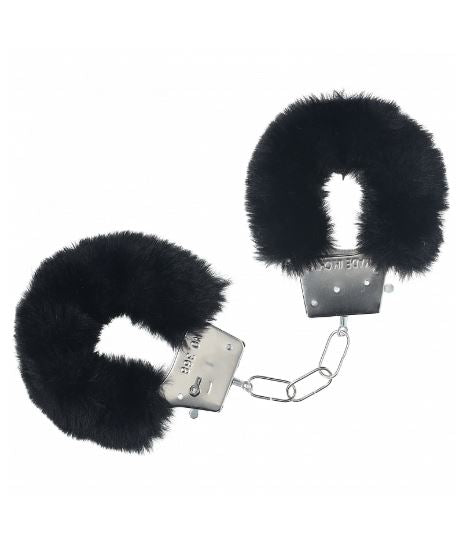 OUCH! CLASSIC FLUFFY HANDCUFFS BLACK - SHTOU1047BLK