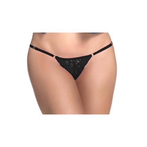 A sexy lace thong is indispensable in any occasion. Adjustable sides, opening in