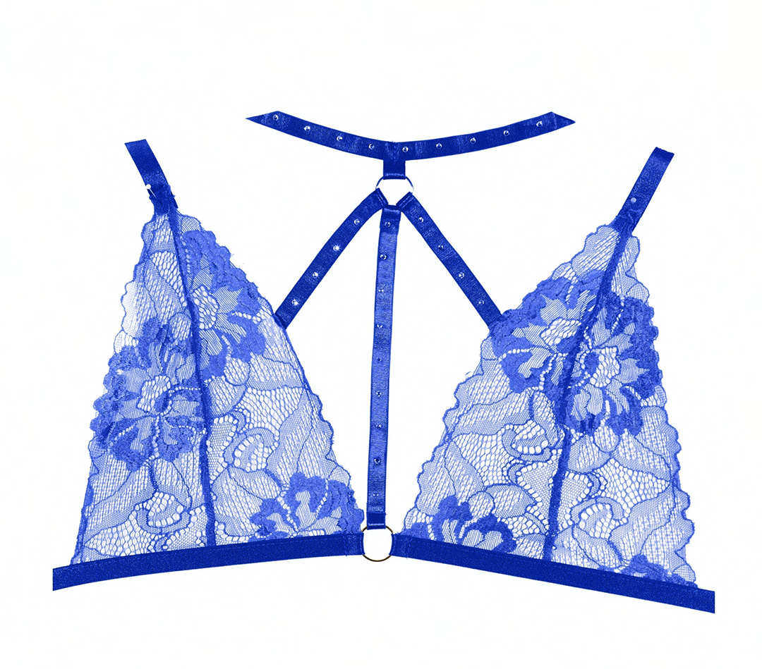 Margot Bralette & Crotchless Panty Set - 12-8002B