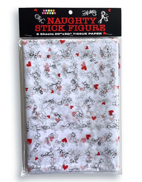 NAUGHTY STICK FIGURE TISSUE PAPER
