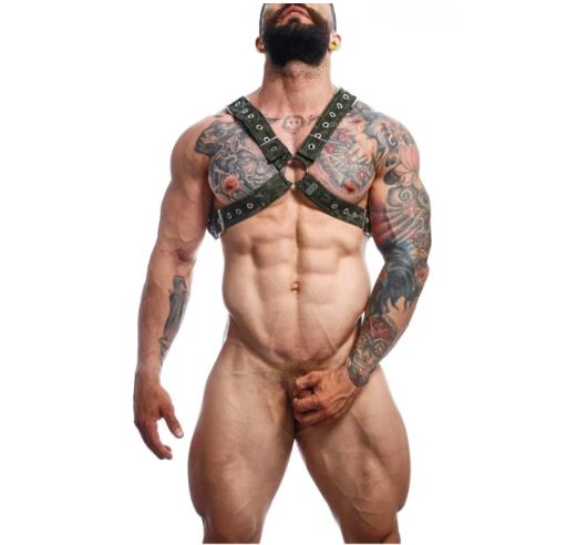 MALE BASICS DNGEON CLASSIC CROSS HARNESS CAMO O/S - MBDMBL12CAMO