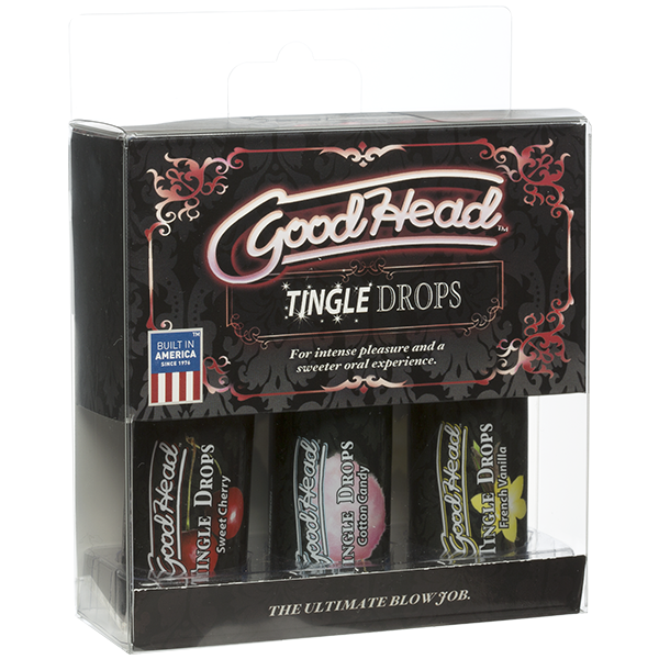 GOODHEAD TINGLE DROPS 3 PK 1 OZ FRENCH VANILLA SWEET CHERRY AND COTTON CANDY