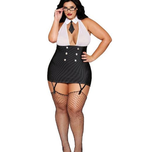 BOSS BABE BLACK/WHITE Q/S - DG13702BKWTX