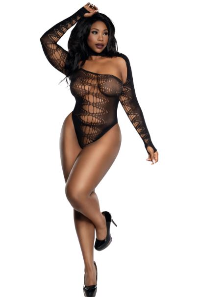 LONG SLV BODYSUIT BLK X/ - DG14019BLKX
