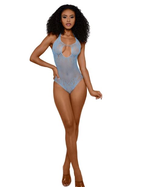 DREAMGIRL PLUS ASHLEY TEDDY ARCTIC BLUE OS - DG14315ARCBOS
