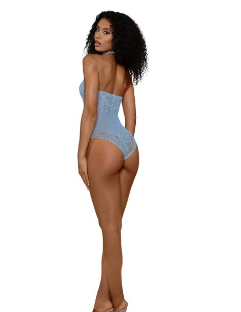 DREAMGIRL PLUS ASHLEY TEDDY ARCTIC BLUE OS - DG14315ARCBOS
