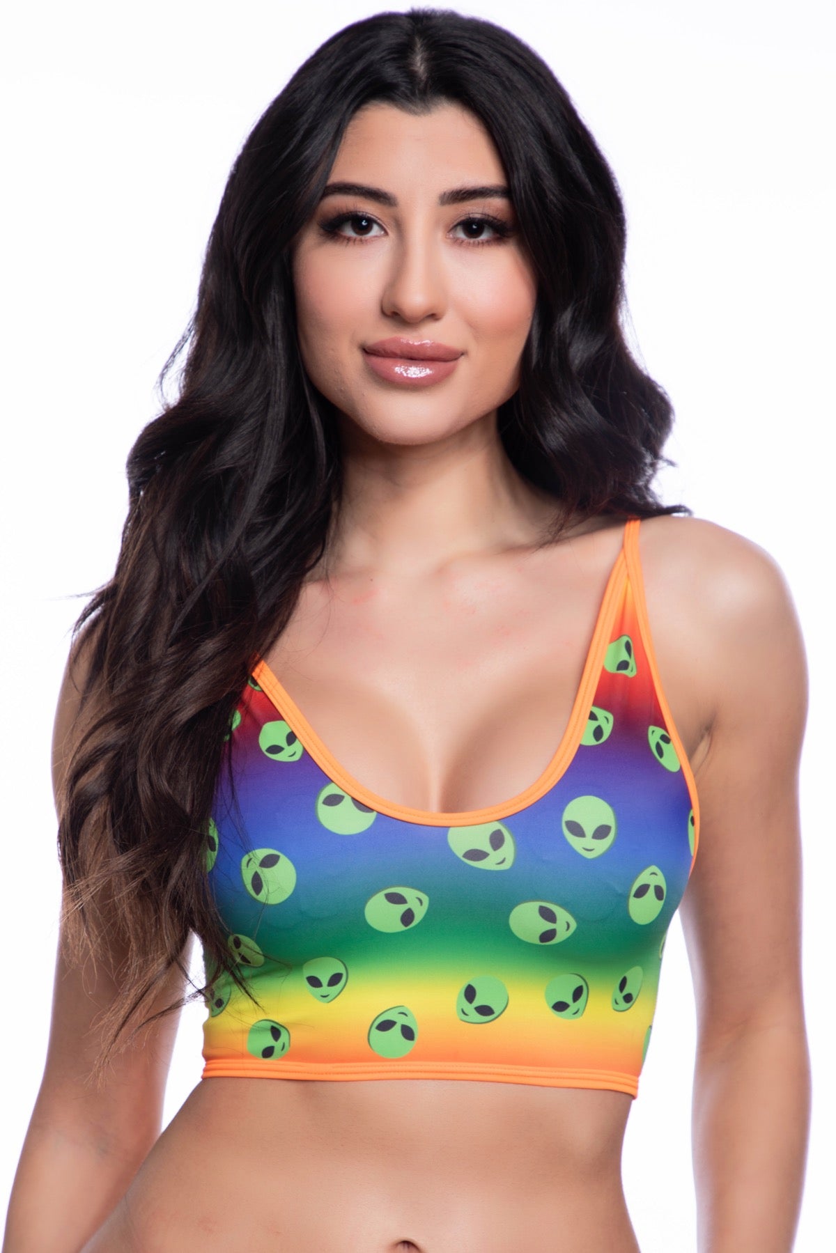 145 Pattern Tank Top - Rainbow Alien - 145-01-074