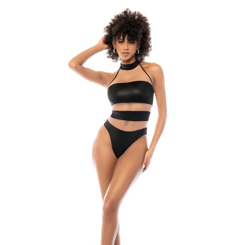 Indulge in the allure of illusion with this bodysuit, artfully blending delicate