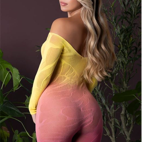 SEAMLESS BODY STOCKING OMBRE SUNSET O/S
