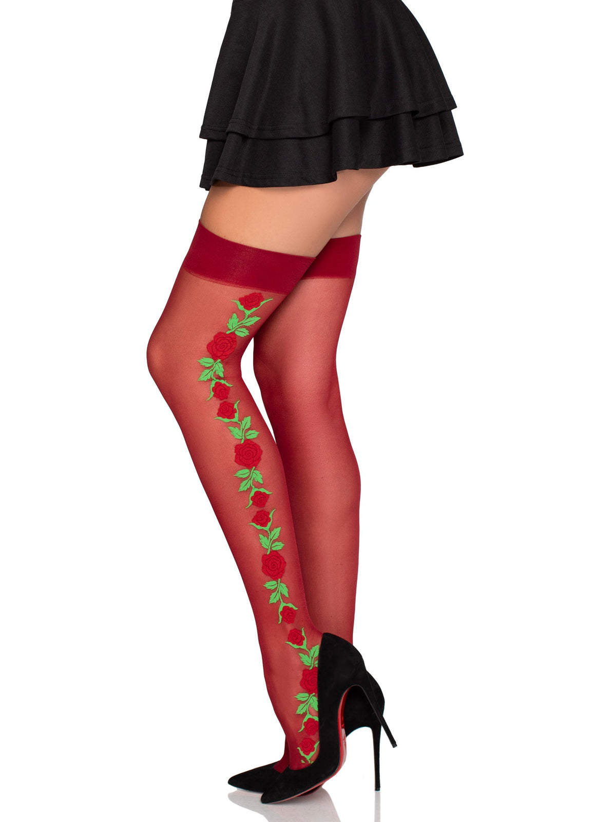 Roselle Floral Side Thigh Highs - 1957      03622