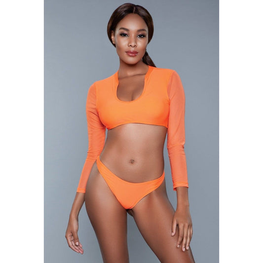 1980 Cardi 2 Piece Suit Orange-Pinkfoxxx