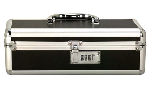 LOCKABLE VIBRATOR CASE BLACK SMALL - BMS09911