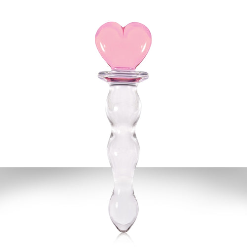 CRYSTAL HEART OF GLASS PINK - NSN070514
