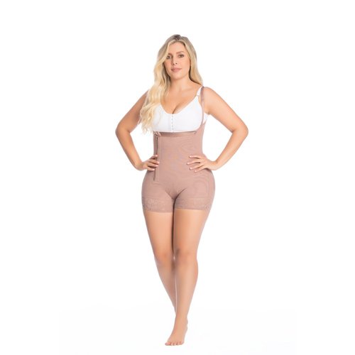 Body Garment-Hip Hugger and Braless side Zipper. Hip hugging style molds the body and is d