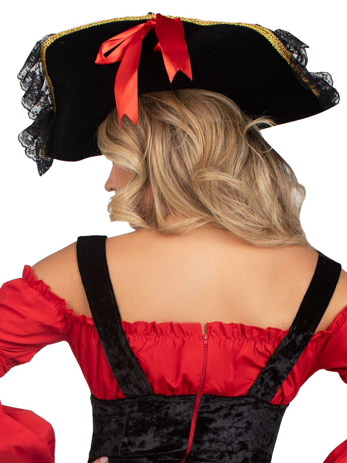 Swashbuckler Pirate Hat With Lace Trim - 2098      01122
