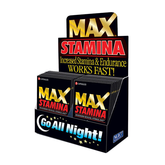 Swiss Navy MaxStamina Sexual Stimulant Capsules 2-Pack 24-Piece Display