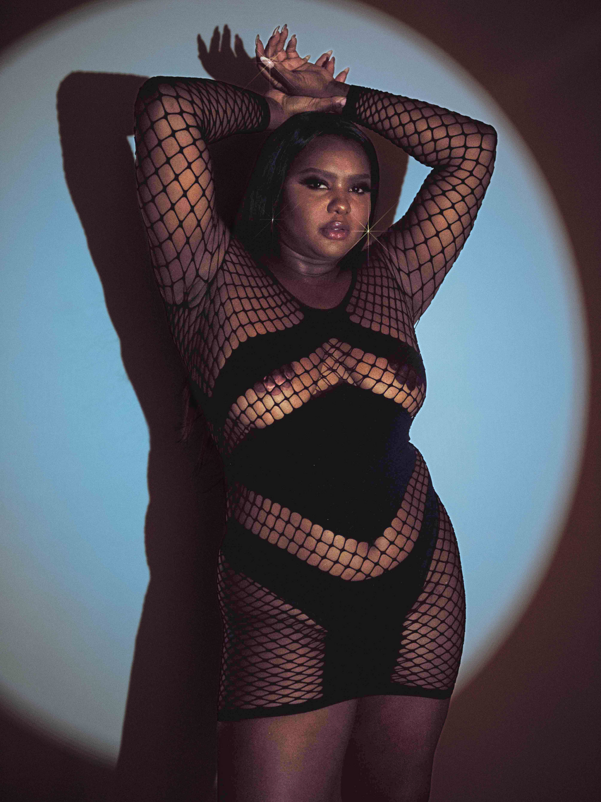Take Charge Plus Fishnet Dress - 86593Q    00107