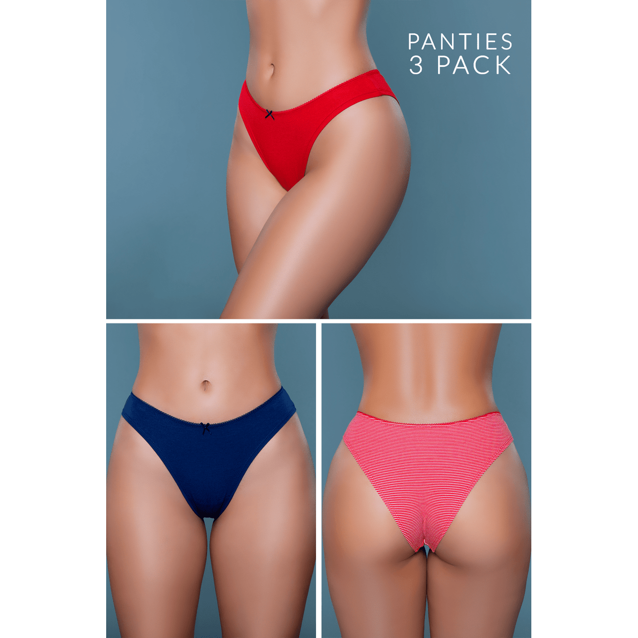 2203A Talia Brief 3 Pack-Pinkfoxxx