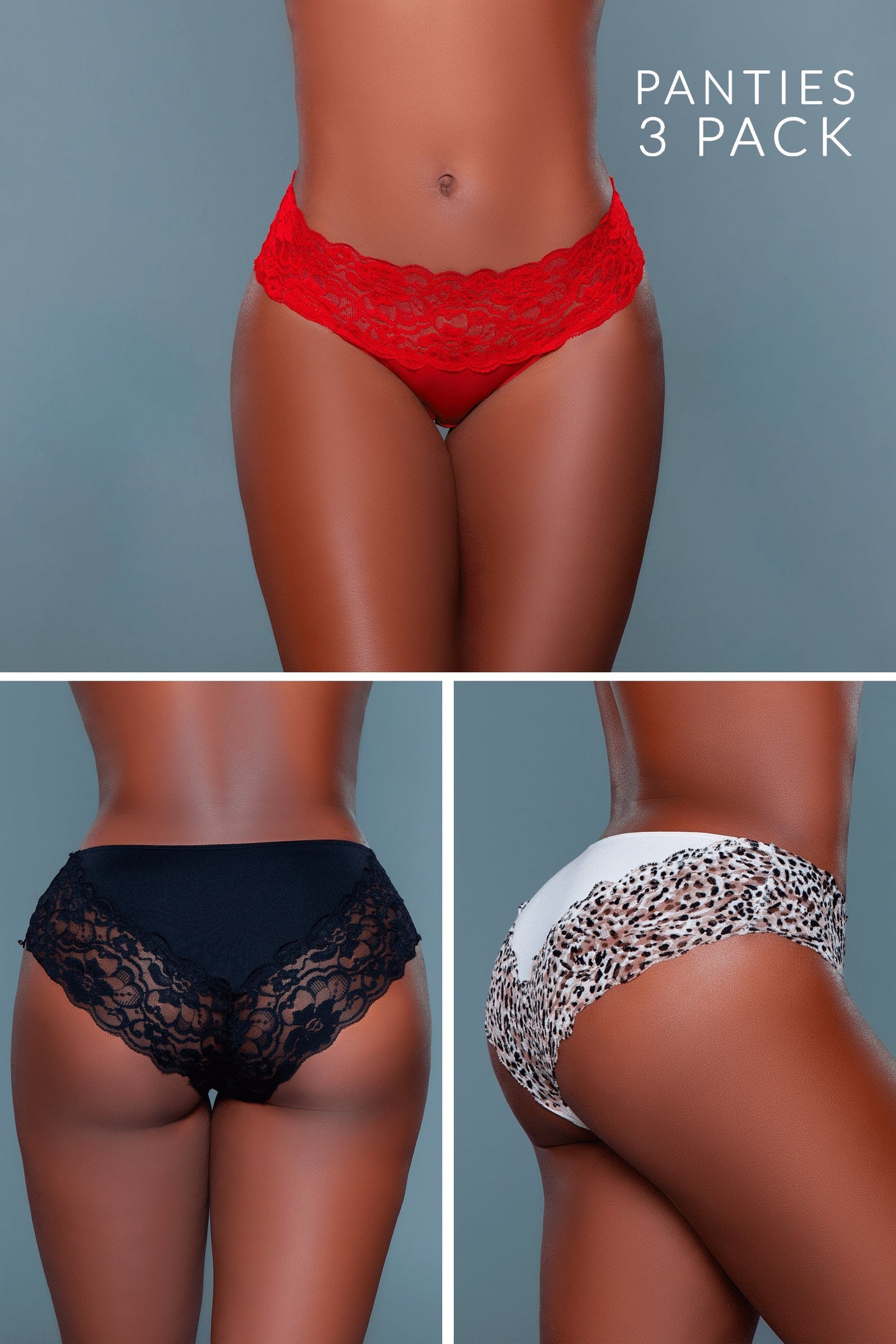22103PK Arlo Bikini Panty 3 Pack-Pinkfoxxx