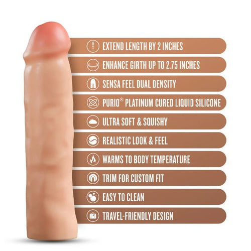 PERFORMANCE PLUS 2IN SILICONE PENIS XTENDER BEIGE - BN22183