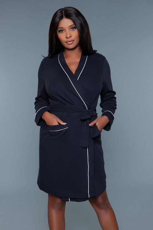 2258 Waffle Robe-Pinkfoxxx
