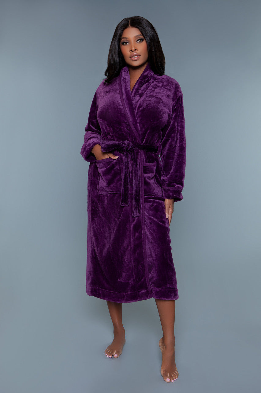2260 Helena Plush Robe-Pinkfoxxx