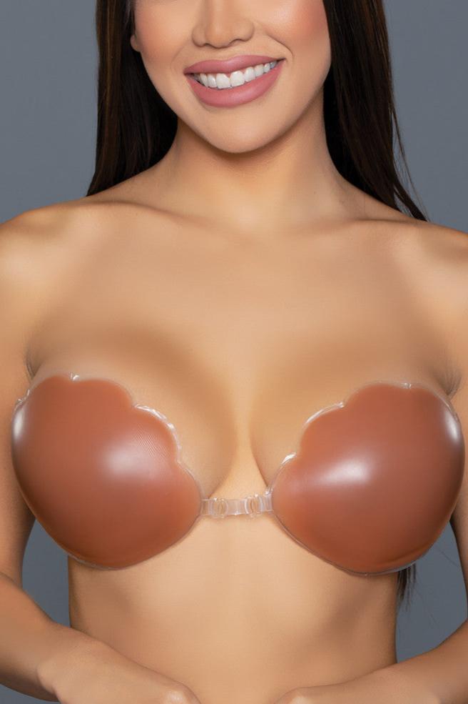 2317 Scalloped Edge Silicone Bra-Pinkfoxxx