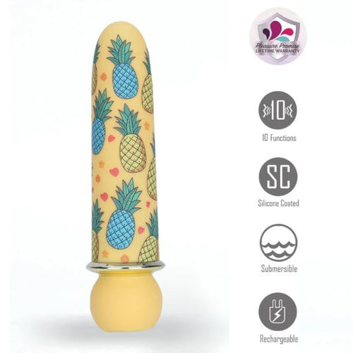 KONA RECHARGEABLE POWERFUL BULLET PINNEAPPLE PRINT JAGUAR POWER - MTMA2401PA
