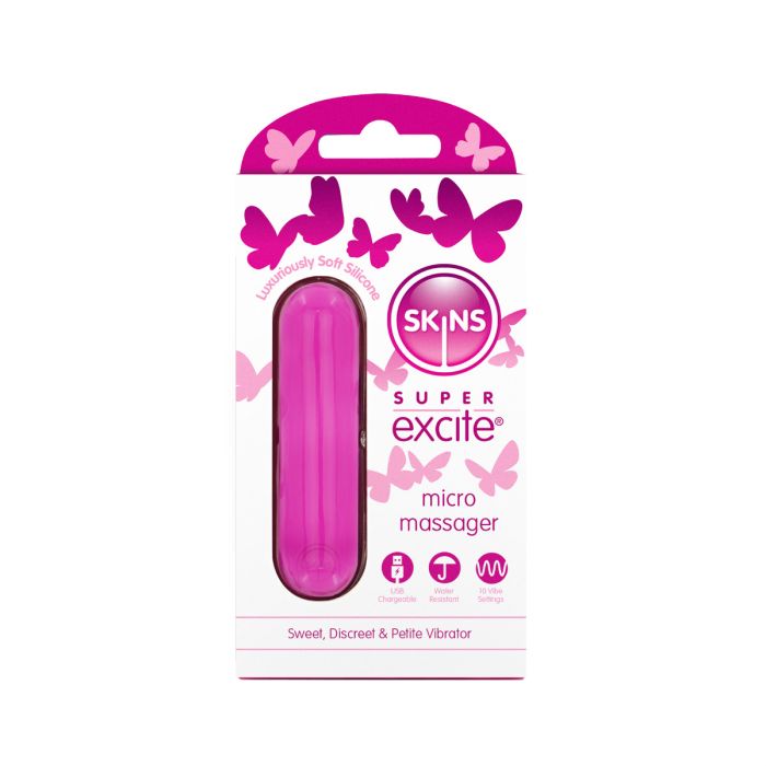Skins Super Excite Rechargeable Pink Bullet - 10 Functions - SKSEXBUL