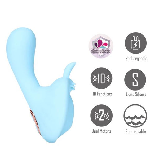AVERI DUAL STIM VIBE BLUE - MTBO2502BLU