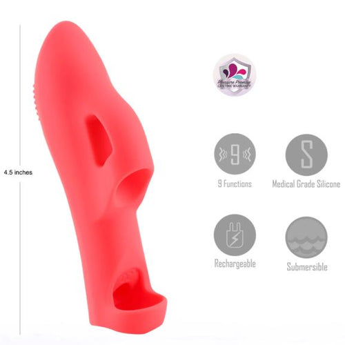 LANA LIQUID SILICONE FINGER VIBE RED - MTBO2509RED