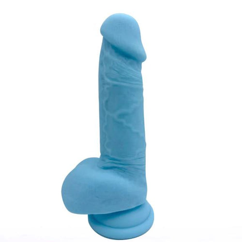 DECLAN 6.5IN LIQUID SILICONE DONG BLUE - MTBO2511BLU