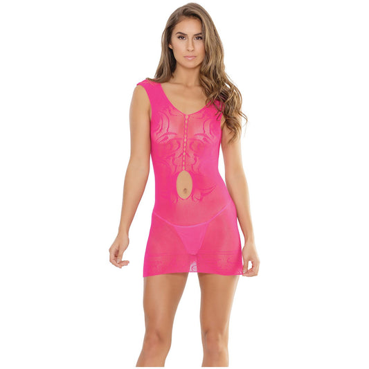 2548 - Fishnet Dress W/ Waist Keyhole