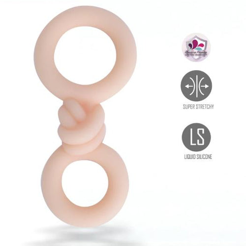 COOPER LIQUID SILICONE DUAL SUPER STRETCH C-RING VANILLA - MTBO2603VANILLA